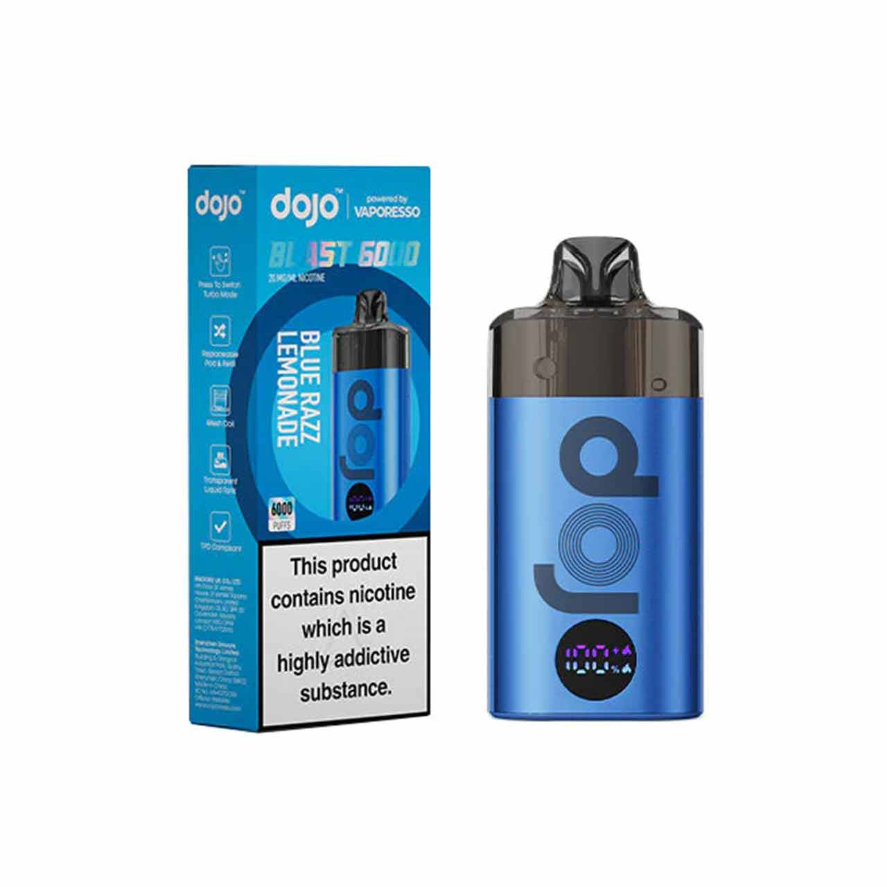 Vaporesso Dojo Blast 6000 Blue Razz Lemonade Prefilled Pod Kit