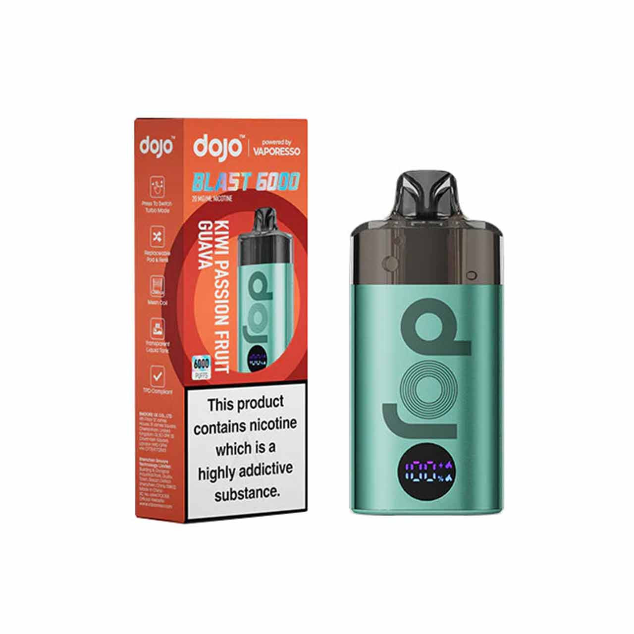 Vaporesso Dojo Blast 6000 Kiwi Passionfruit Guava Prefilled Pod Kit