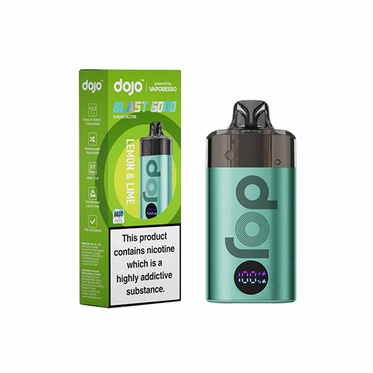 Vaporesso Dojo Blast 6000 Lemon and Lime Prefilled Pod Kit