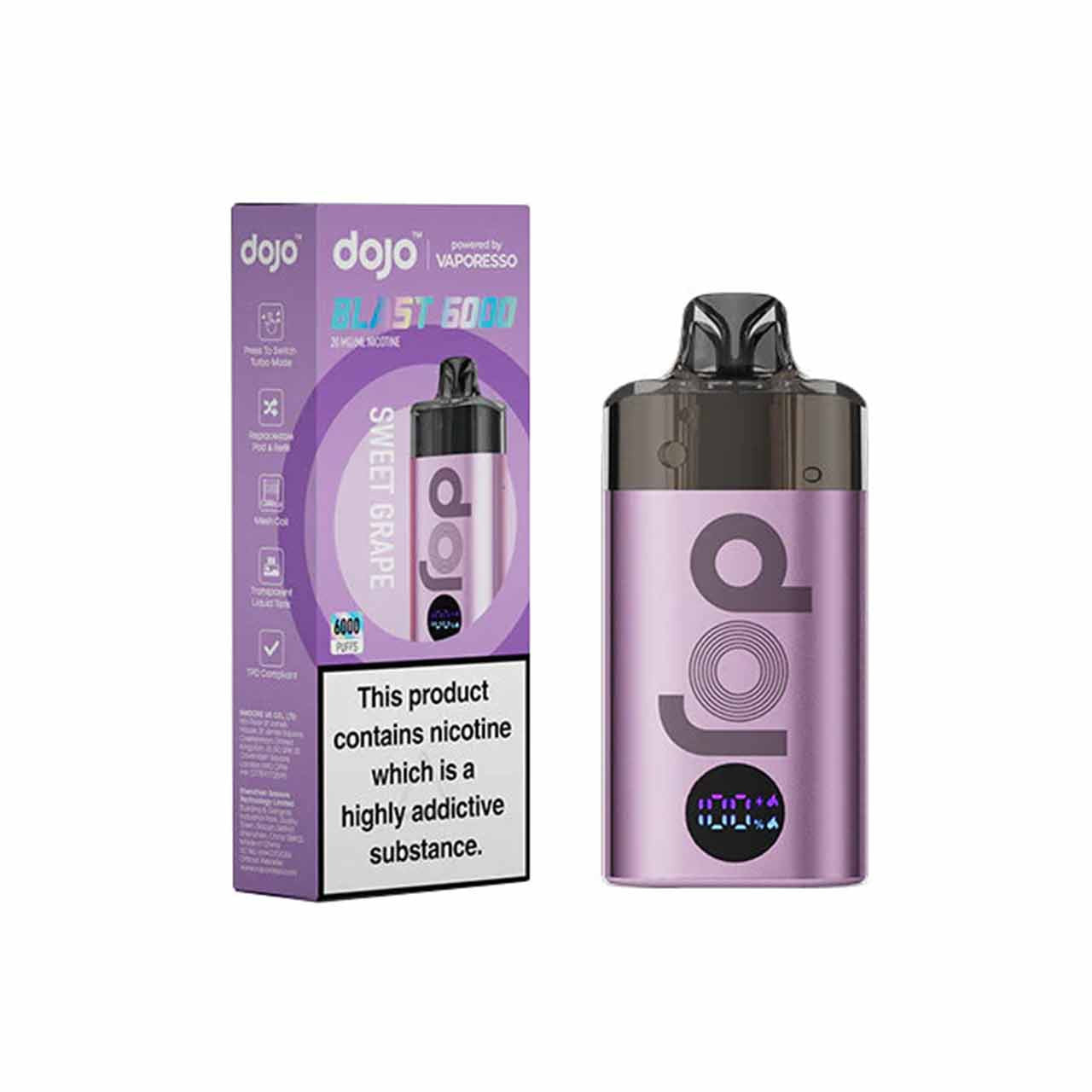 Vaporesso Dojo Blast 6000 Sweet Grape Prefilled Pod Kit