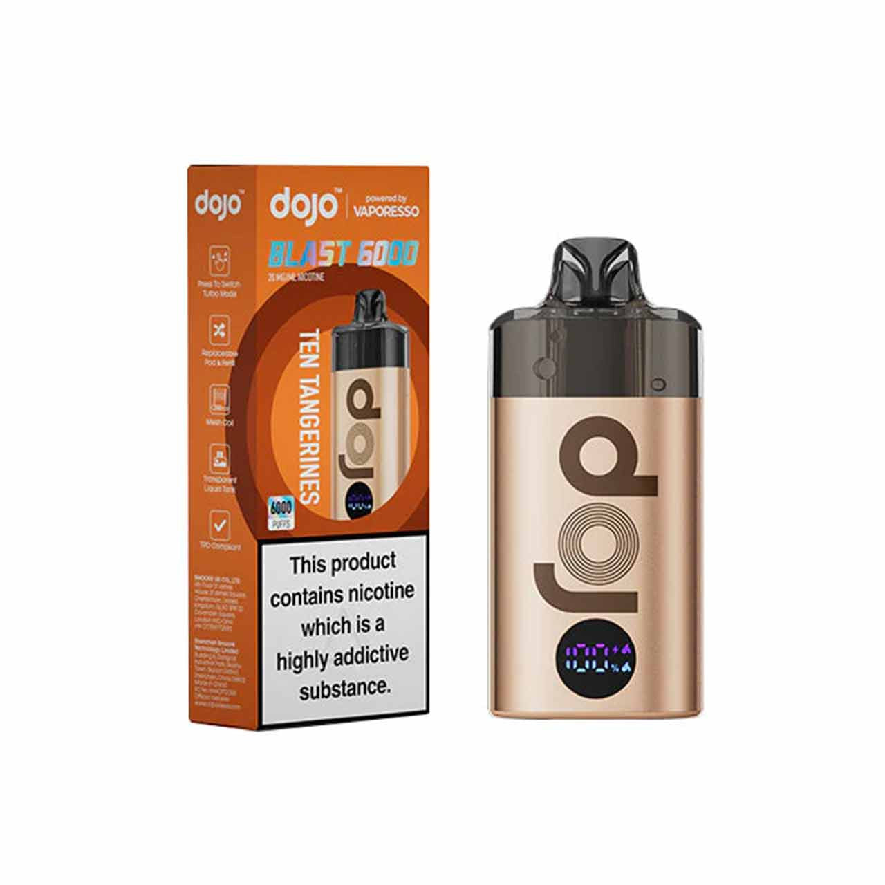 Vaporesso Dojo Blast 6000 Ten Tangarines Prefilled Pod Kit