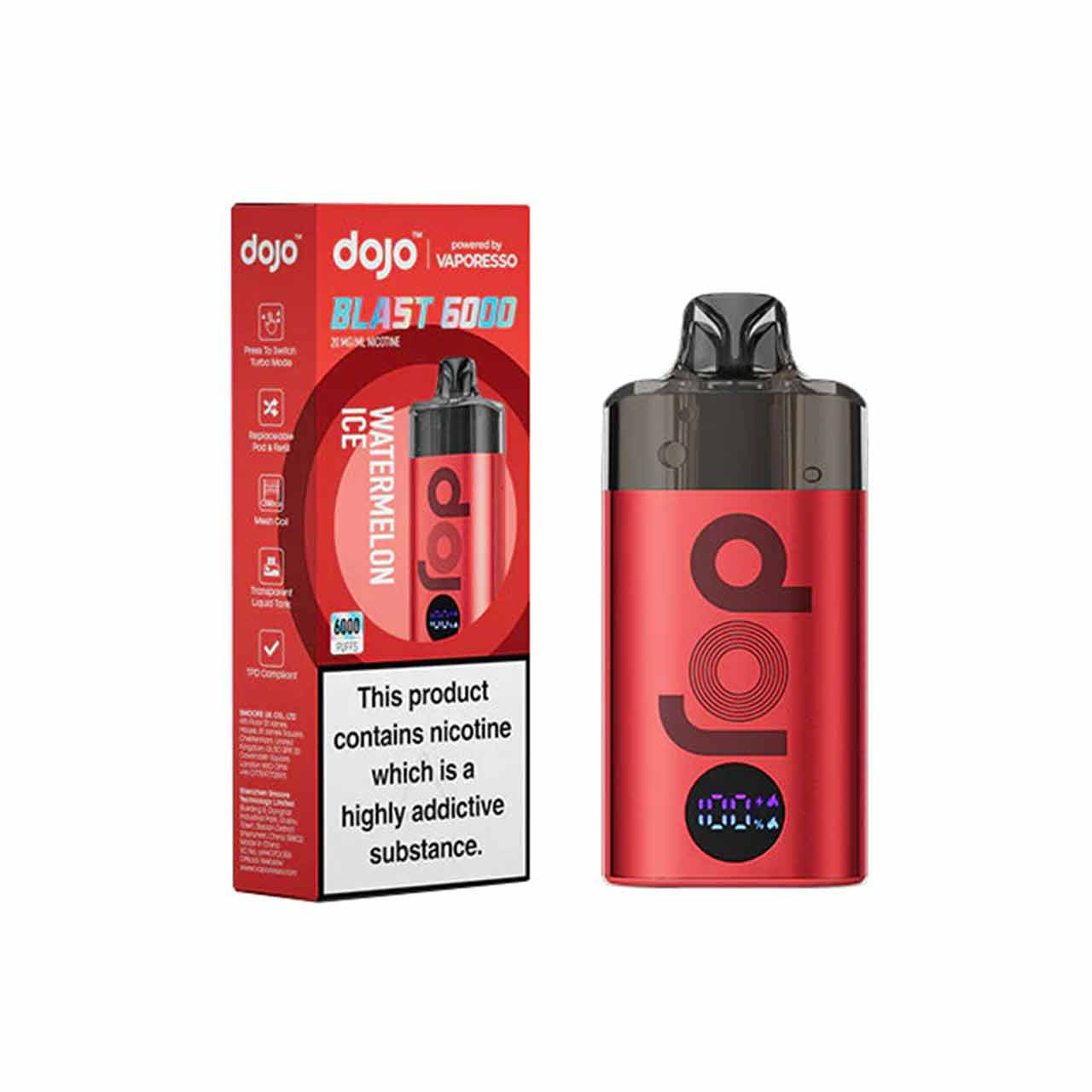 Vaporesso Dojo Blast 6000 Watermelon Ice Prefilled Pod Kit