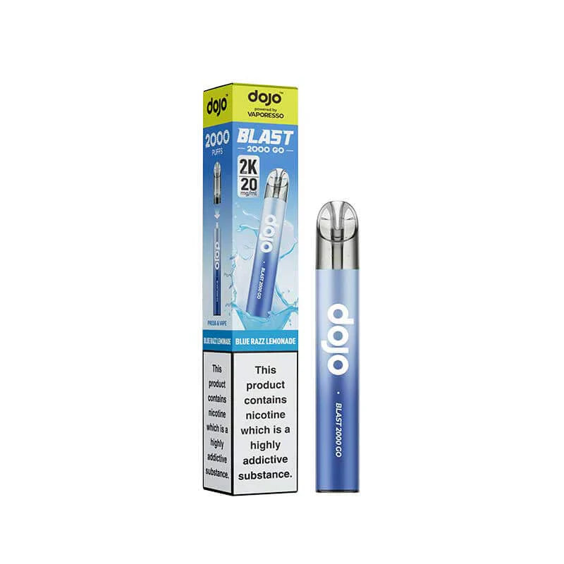 Vaporesso Dojo Blast 2000 Go Prefilled Pod Blue Razz Lemonade Vape Kit