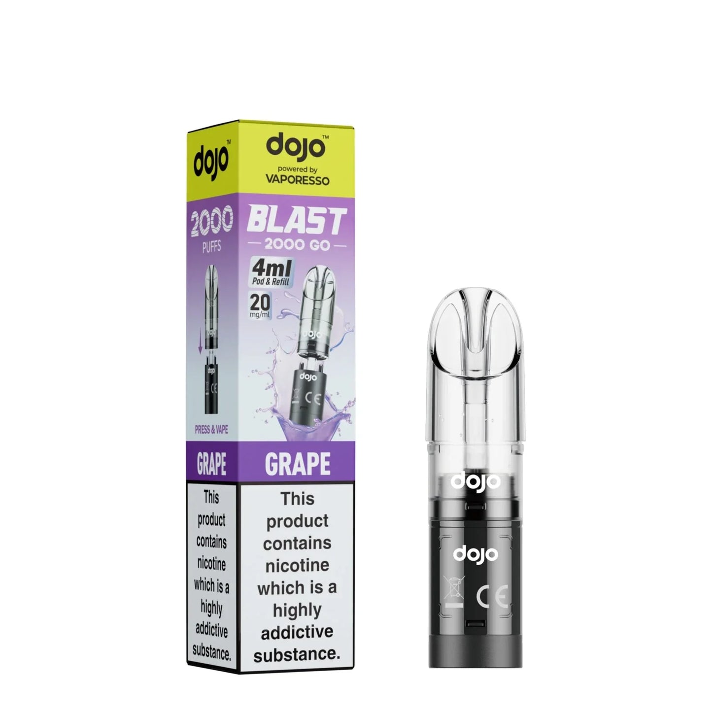 Vaporesso Dojo Blast 2000 Go Compliant Grape Prefilled Pod