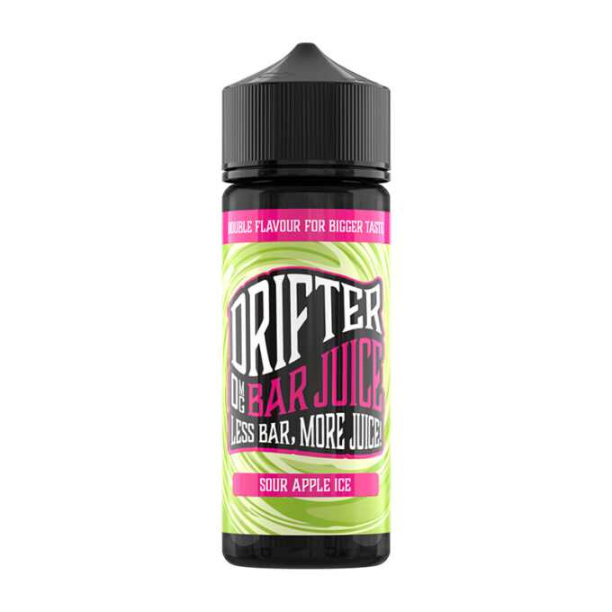 Drifter Bar Juice Sour Apple Ice 100ml Shortfill + 2 Free Nic Shots