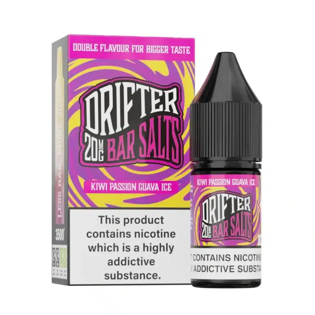 Drifter Bar Salts 10ml Kiwi Passion Guava Ice Nic Salt