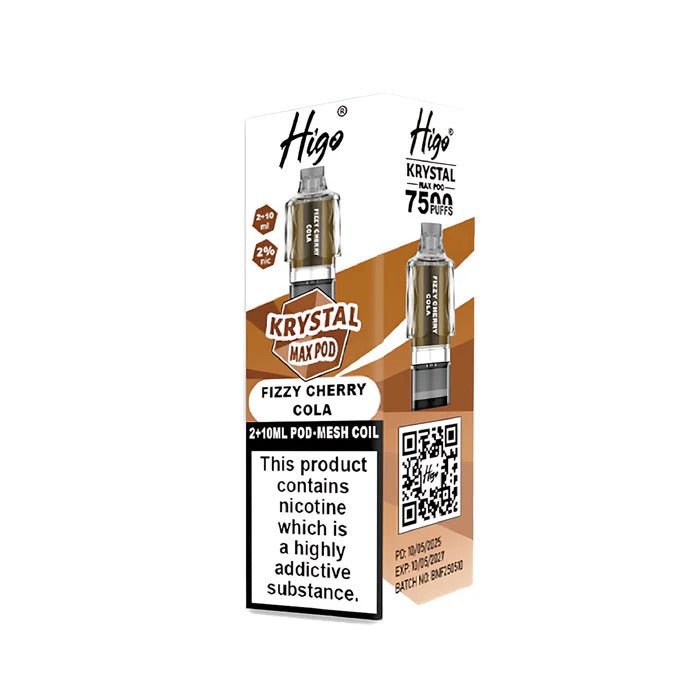 Higo Krystal Max Prefilled Pods Fizzy Cherry Cola
