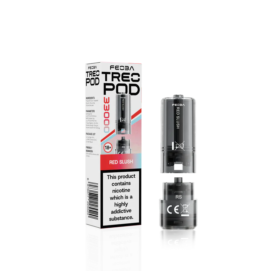 Feoba Treo 33K Red Slush Prefilled Replacement Pods
