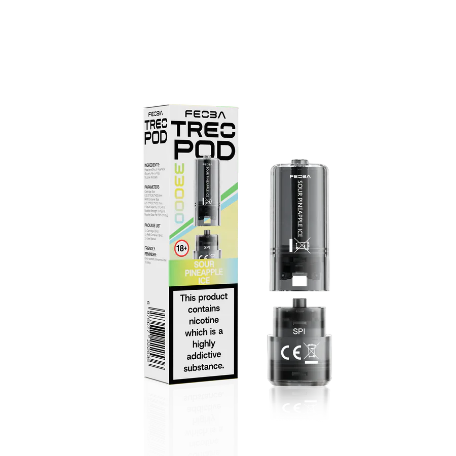 Feoba Treo 33K Sour Pineapple Ice Prefilled Replacement Pods