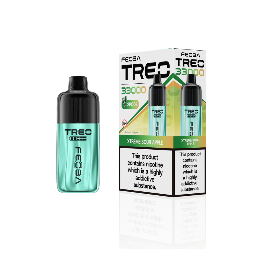 Feoba Treo 33K Xtreme Sour Apple Prefilled Pod Kit