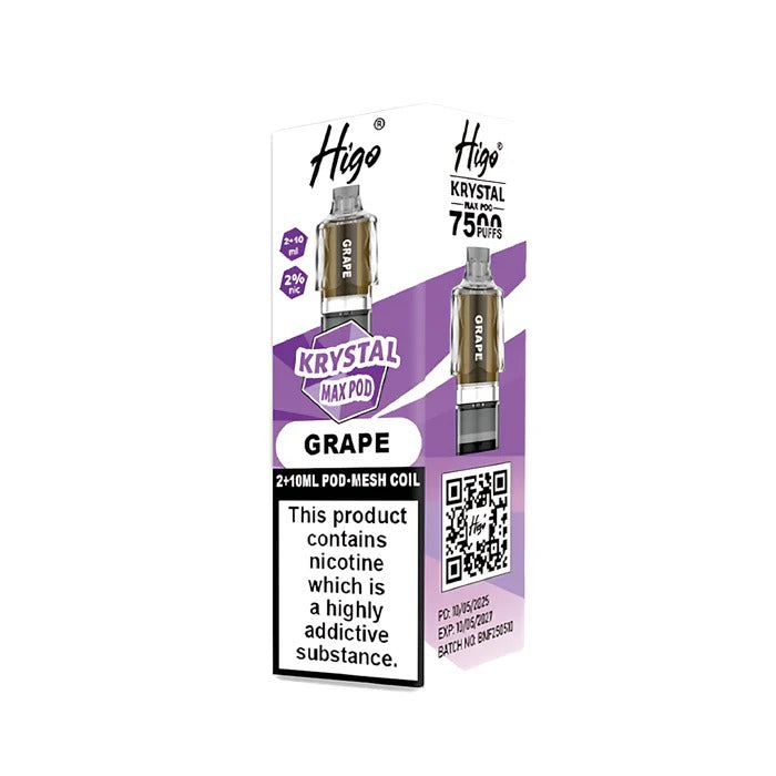 Higo Krystal Max Prefilled Pods Grape