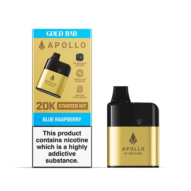 Goldbar 20K Apollo Blue Raspberry AIO Big Puff Device