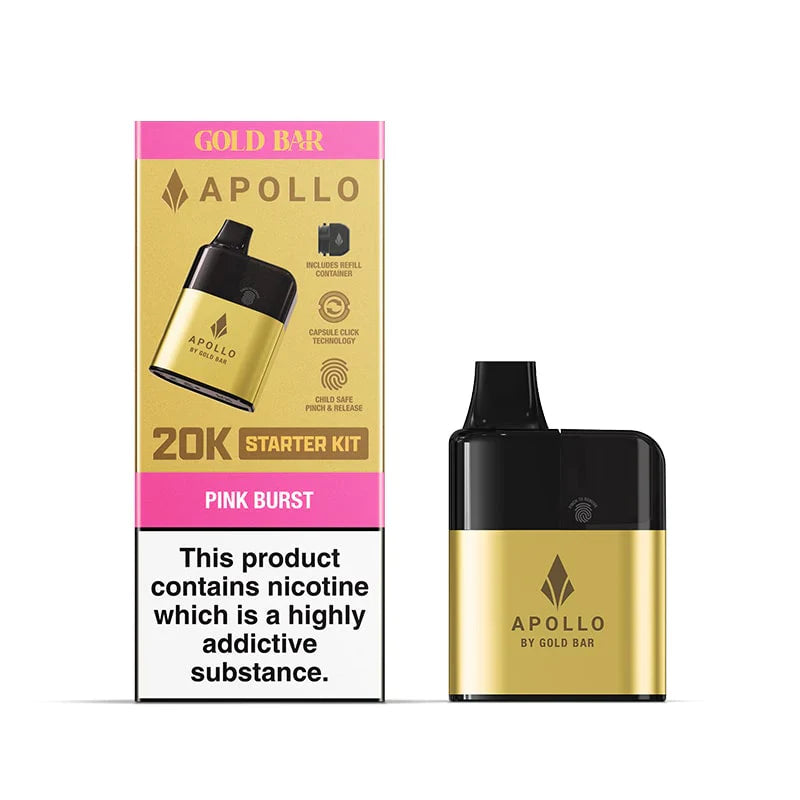 Goldbar 20K Apollo Pink Burst AIO Big Puff Device