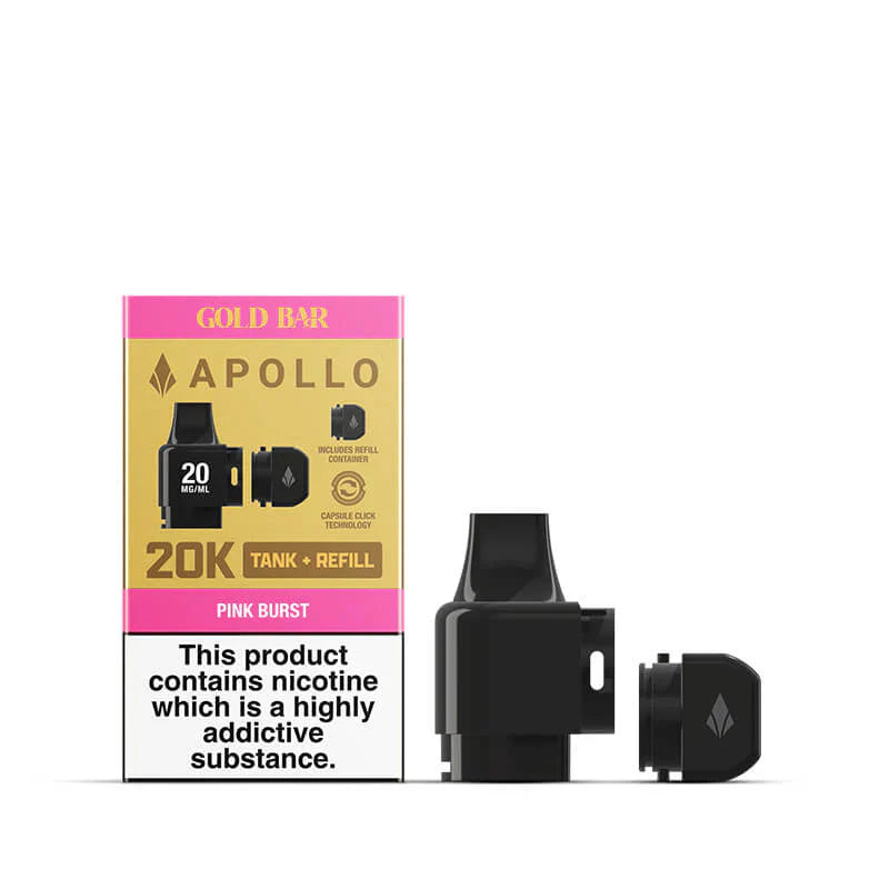 Goldbar 20K Apollo Tank and Refills Pink Burst