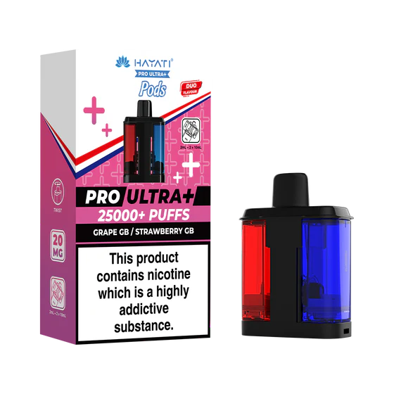 Hayati Pro Ultra Plus 25000 Grape GB and Strawberry GB Replacement Pods