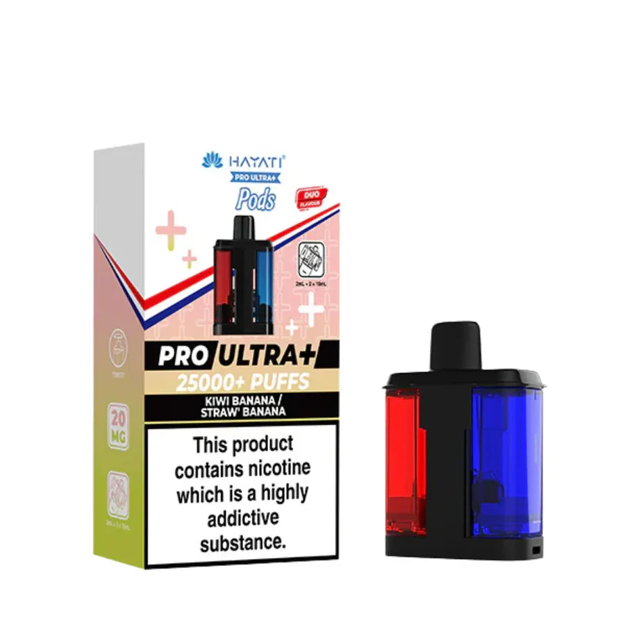 Hayati Pro Ultra Plus 25000 Kiwi Banana and Strawberry Banana Replacement Pods