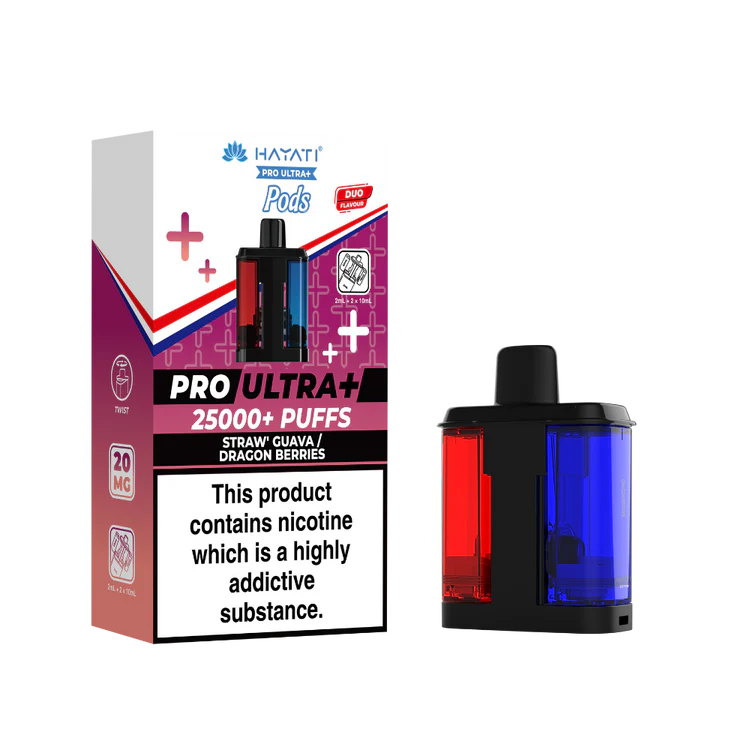 Hayati Pro Ultra Plus 25000 Strawberry Guava and Dragon Berries Replacement Pods