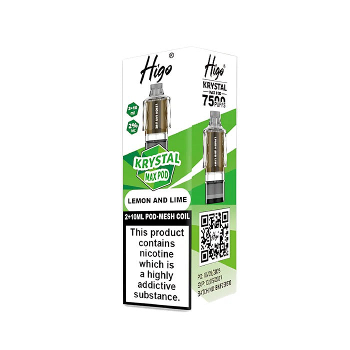 Higo Krystal Max Prefilled Pods Lemon & Lime