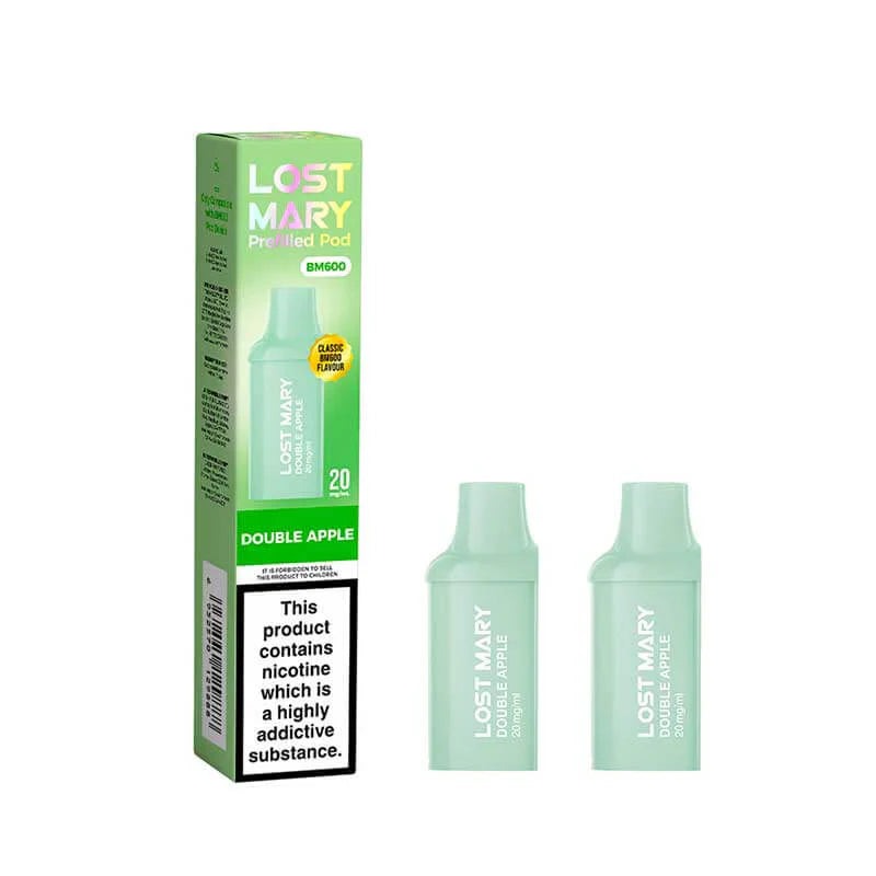 Lost Mary BM600 Double Apple Prefilled Replacement Pods Pack of 2