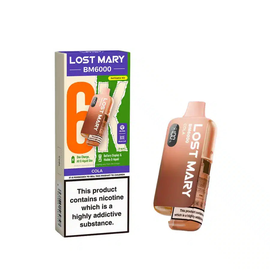 Lost Mary BM6000 Cola Compliant Post June 1st Refillable Pod Kit