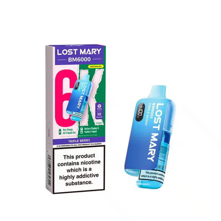 Lost Mary BM6000 Triple Berry Compliant Post June 1st Refillable Pod Kit