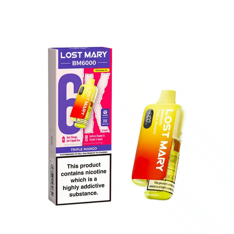 Lost Mary BM6000 Triple Mango Compliant Post June 1st Refillable Pod Kit