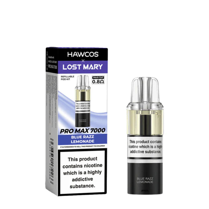 Hawcos x Lost Mary Pro Max 7000 Blue Razz Lemonade Replacement Pod