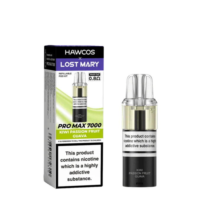 Hawcos x Lost Mary Pro Max 7000 Kiwi Passion Fruit Guava Replacement Pod