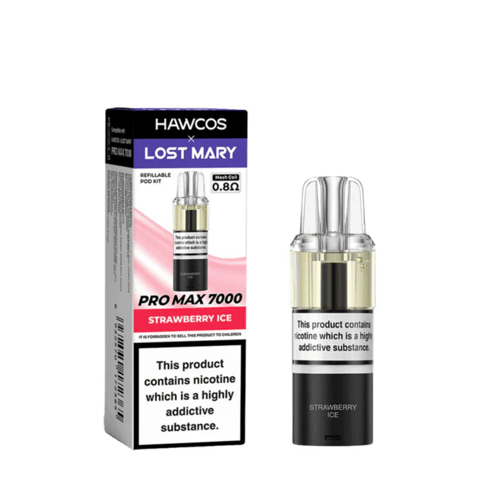 Hawcos x Lost Mary Pro Max 7000 Strawberry Ice Replacement Pod