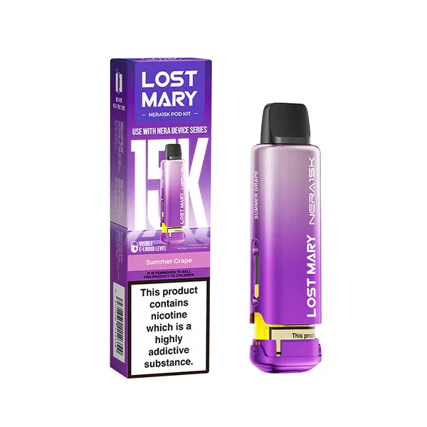 Lost Mary Nera15K Summer Grape Prefilled Vape Pods
