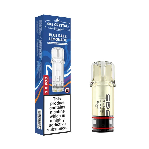 SKE Crystal Plus Blue Razz Lemonade Prefilled Pods