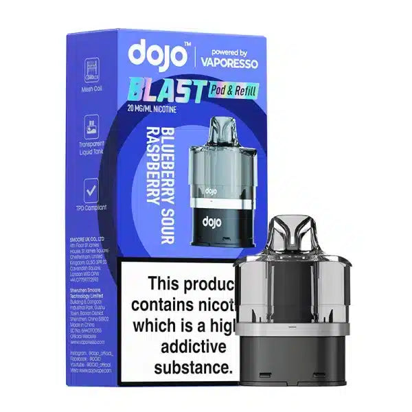 Vaporesso Dojo Blast 6000 Blueberry Sour Raspberry Prefilled Pods