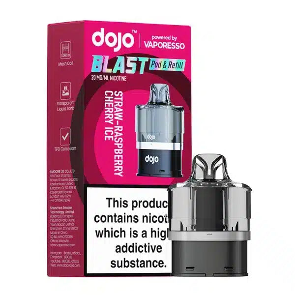 Vaporesso Dojo Blast 6000 Strawberry Raspberry Cherry Ice Prefilled Pods