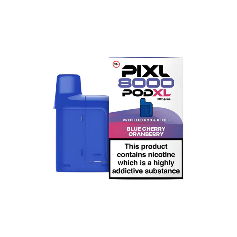 PIXL 8000 Blue Cherry Cranberry Compliant Post June 1st Prefilled Pod