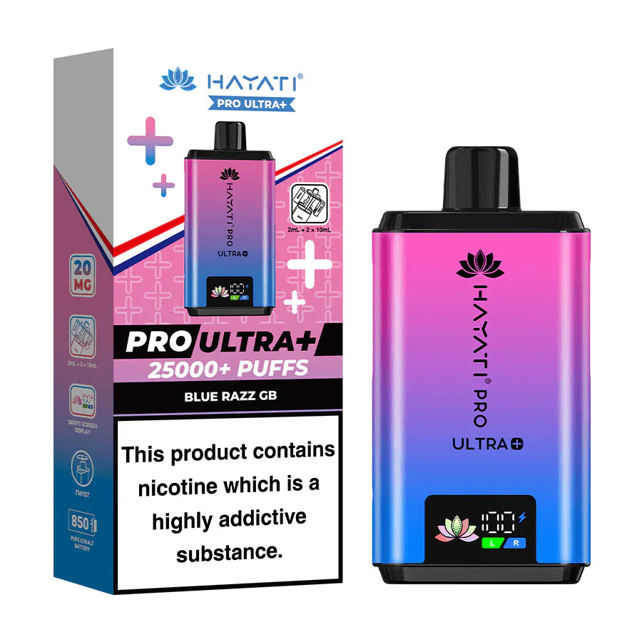 Hayati Pro Ultra Plus 25000 Blue Razz GB Prefilled Pod Kit