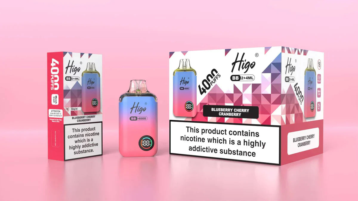 Higo BB Blueberry Cherry Cranberry Prefilled Pod Vape Kit