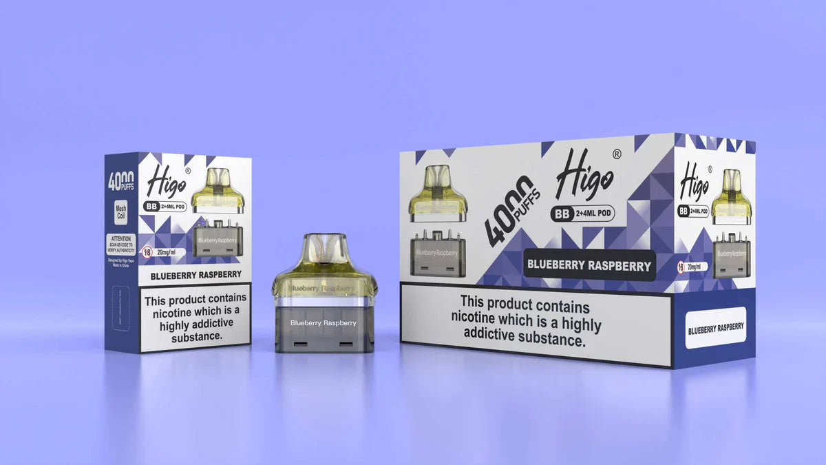 Higo BB Pod 20mg Blueberry Raspberry