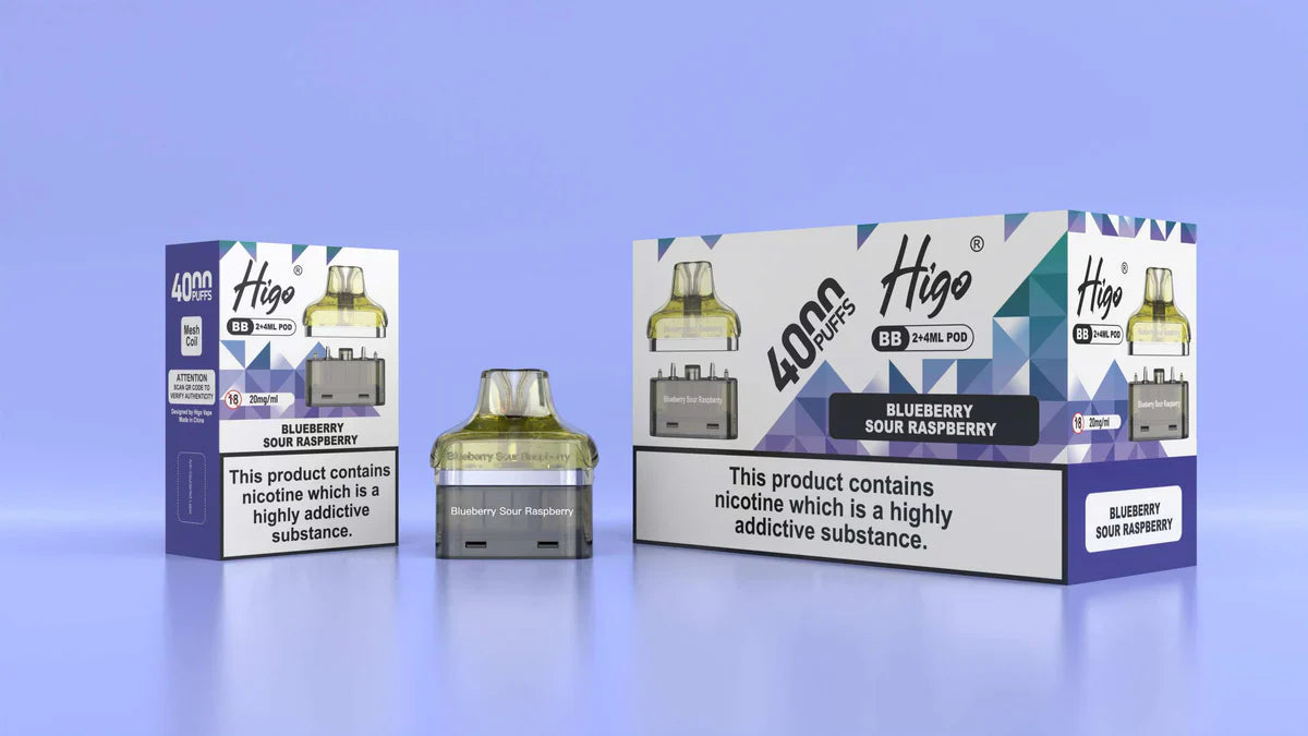Higo BB Pod 20mg Blueberry Sour Raspberry