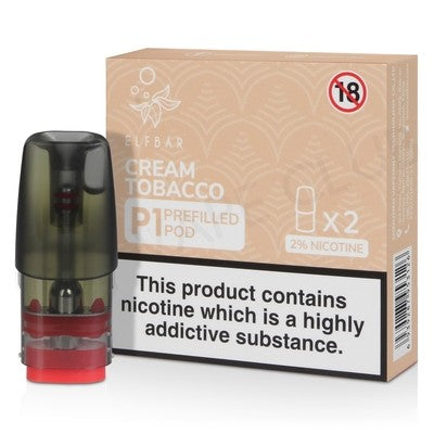 Elf Bar P1 Mate 500 Cream Tobacco Prefilled Vape Pods