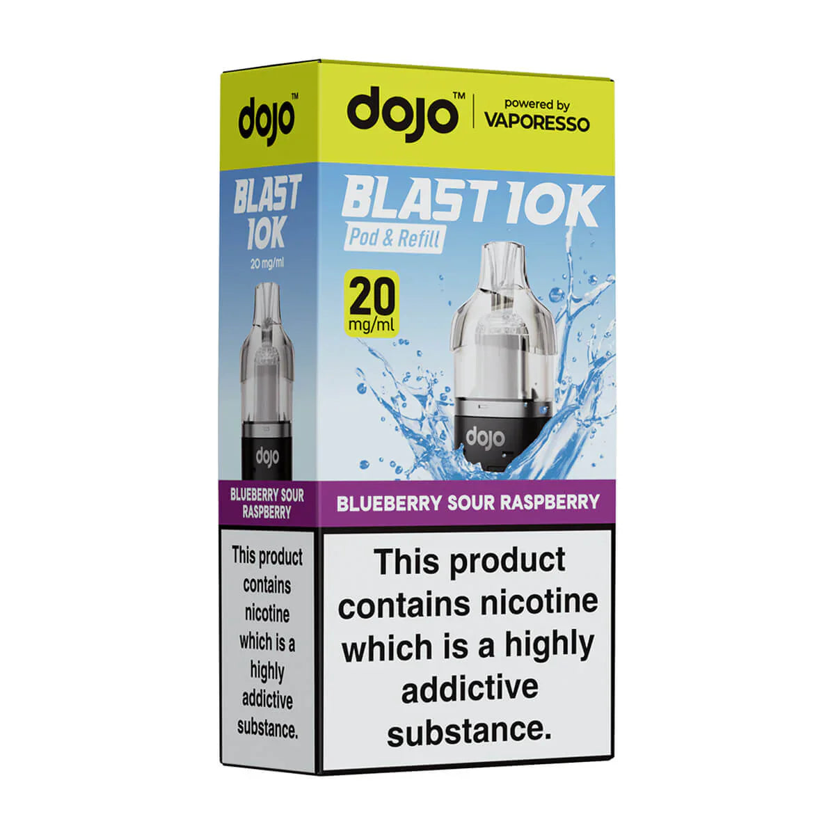 Dojo Blast 10K Blue Sour Raspberry Prefilled Pods