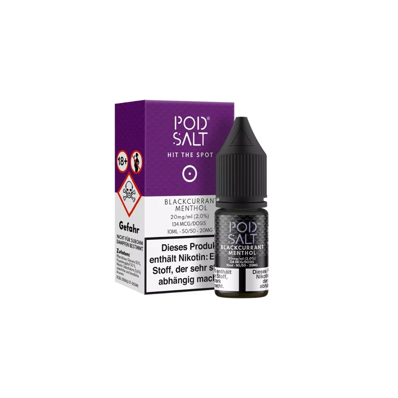 Pod Salt Blackcurrant Menthol 10ml Nic Salt
