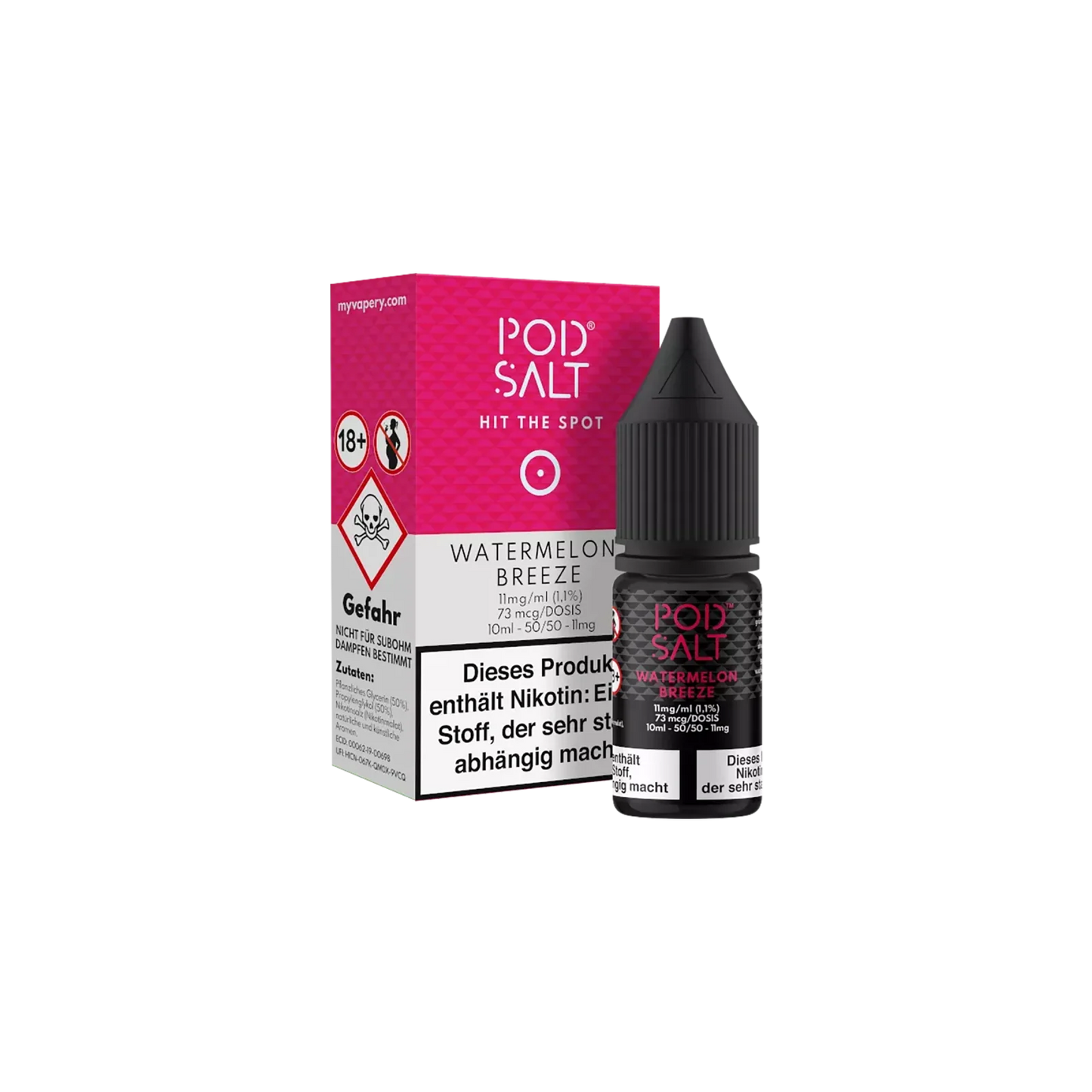 Pod Salt Watermelon Breeze 10ml Nic Salt