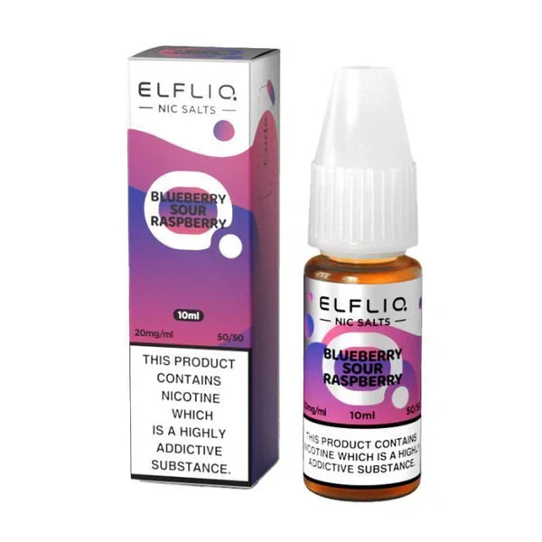Elf Bar ElfLiq Blue Sour Raspberry Nic Salt E-Liquid 10ml