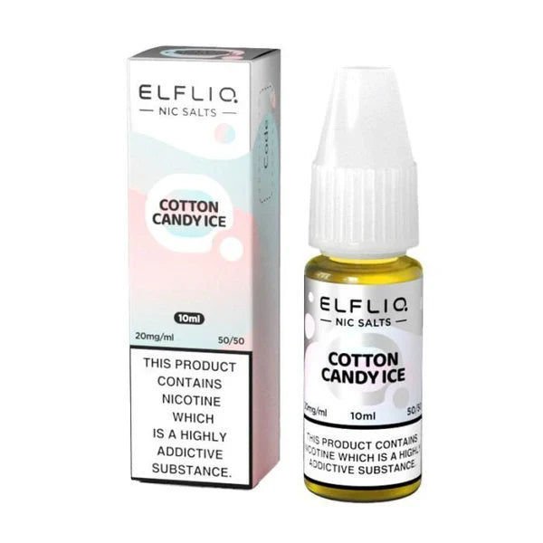 Elf Bar ElfLiq Cotton Candy Ice Nic Salt E-Liquid 10ml