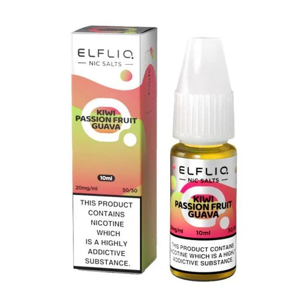 Elf Bar ElfLiq Kiwi Passion Fruit Guava Nic Salt E-Liquid 10ml