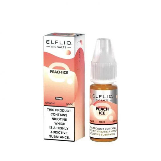 Elf Bar ElfLiq Peach Ice Nic Salt E-Liquid 10ml