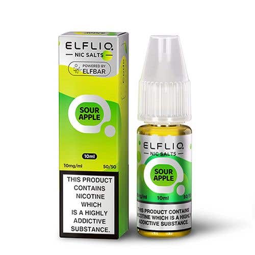Elf Bar ElfLiq Sour Apple Nic Salt E-Liquid 10ml