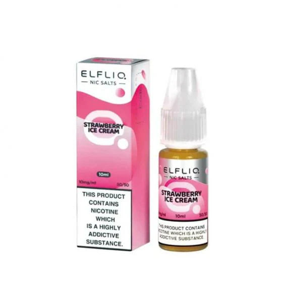 Elf Bar ElfLiq Strawberry Ice Cream Nic Salt E-Liquid 10ml
