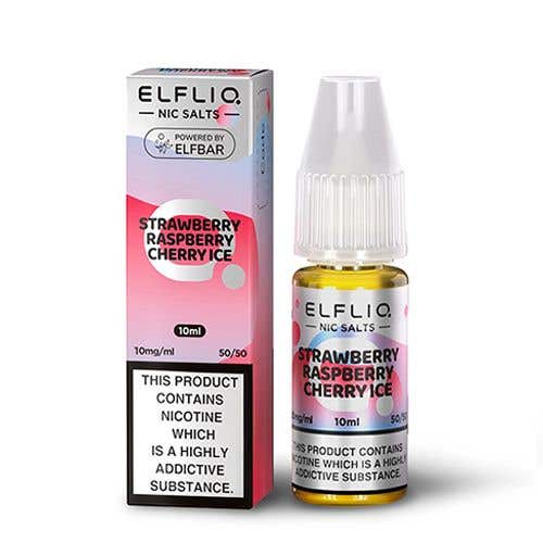 Elf Bar ElfLiq Strawberry Raspberry Cherry Ice Nic Salt E-Liquid 10ml