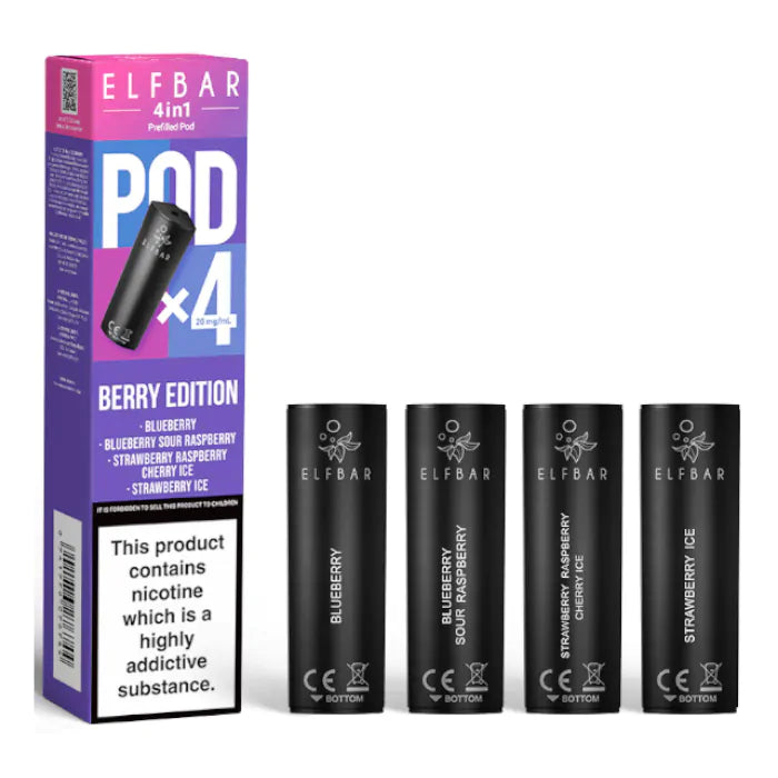 Elf Bar 4-in-1 Berry Edition Prefilled Pods Pack of 4
